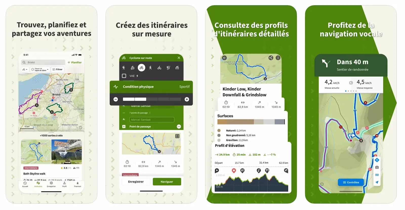 applications gratuites randonnée été 2025 : Komoot